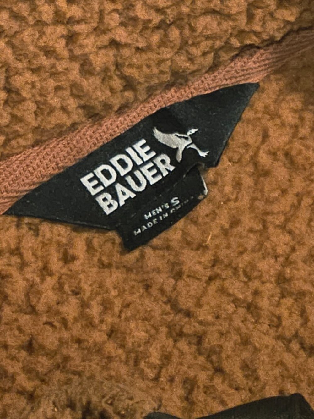 Eddie Bauer Brown Sherpa Fleece Full Zip Jacket M - Picture 3 of 5